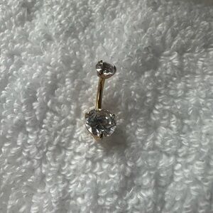 Gold plated belly button piercing jewelry